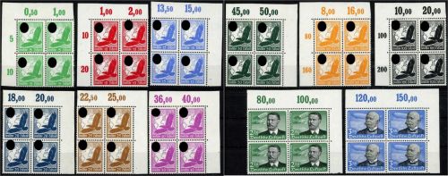 C) DR Mi 529-539 **/*, VB, Marken **, Ränder *, ME Marken 3.400€