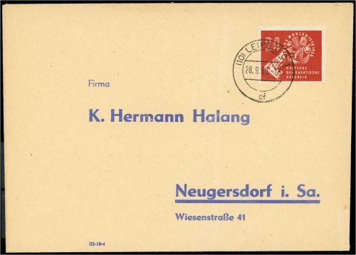 C) DDR Mi 275 FDC mit ESt Leipzig 28.9.1950, ME 1.000€