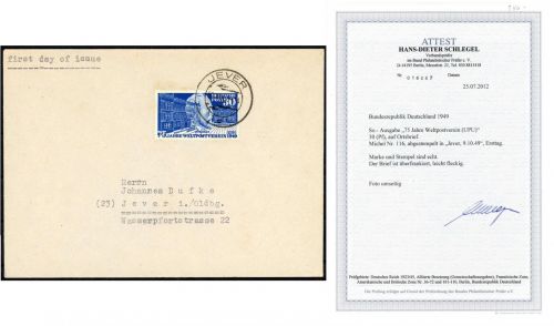 C) Bund Mi 116 FDC, mit FA Schlegel BPP, ME 1.400€
