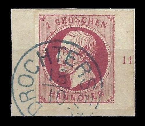 P) Hannover Mi 14 Eckrand OR mit RZ 12, Luxus Briefstcück