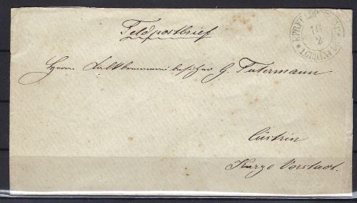 P) Preußen 1871 Feldpostbrief Füsilier-Regiment....