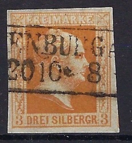 P) Preußen Mi 8a° voll-breitrandig, mit Ra2 Brandenburg an der Havel
