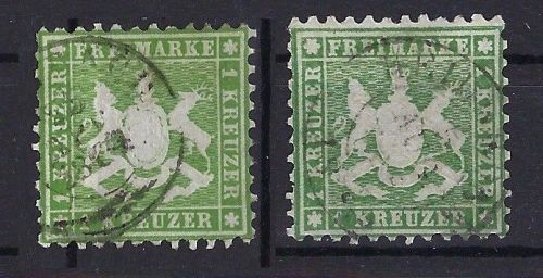P) Württemberg Mi 25 a/b °, ME 137€
