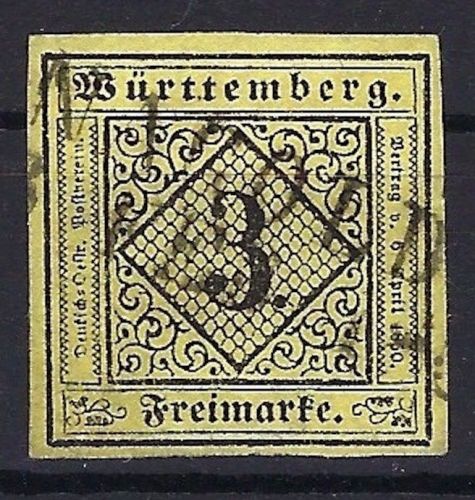 P) Württemberg Mi 2y V° voll-breitrandig mit L2 Nagold, Interkauf BPP
