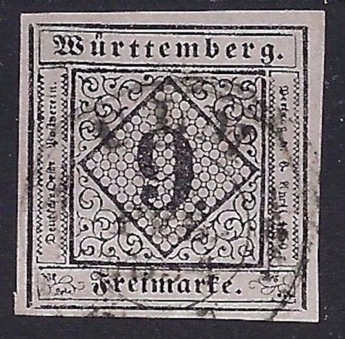 P) Württemberg Mi 4 ° voll-breitrandig