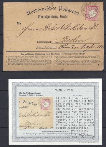 P) NDP K2g Neubrandenburg Nachverw. auf DR 4 rauer Zähnung, Bef. BPP