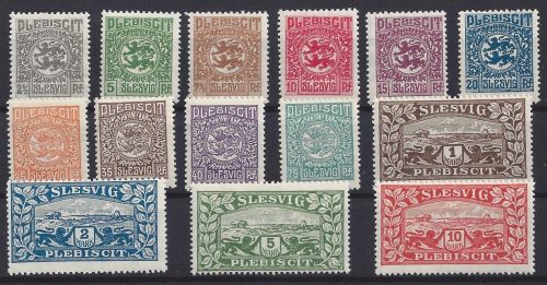 P) Schleswig Wappen und Landschaft Mi 1-14**
