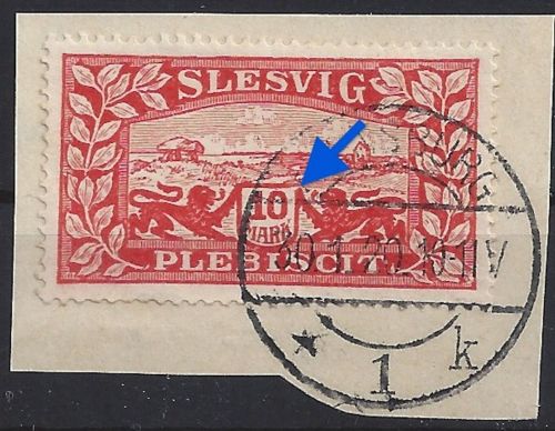 P) Schleswig Mi 14 einwandfrei mit PF IV, Briefstück