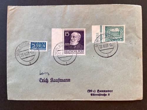 P) Berlin Mi 44 Teil HAN, 96 SR, MiF Göttingen n. Hannover