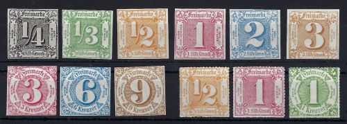Thurn und Taxis Mi 26-34, 37, 38, 41 ND ohne Gummi, ME 72€
