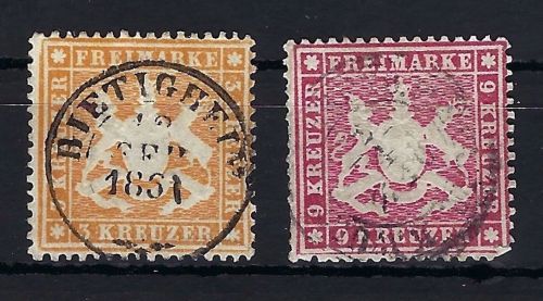 Württemberg Mi 17 ya ° und 18 ya ° BPP geprüft, ME 220€