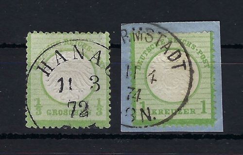 DR Mi 2a + 23a ° / Briefstück, ME 100€