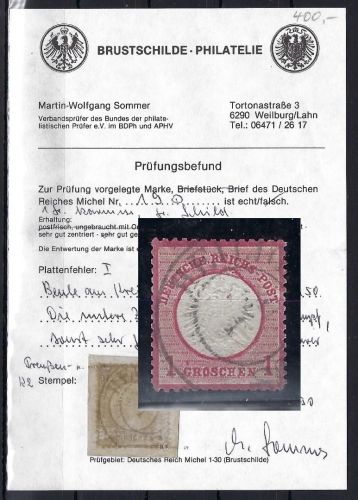 DR Mi 19 mit PF I b, Befund Sommer BPP, ME 400€