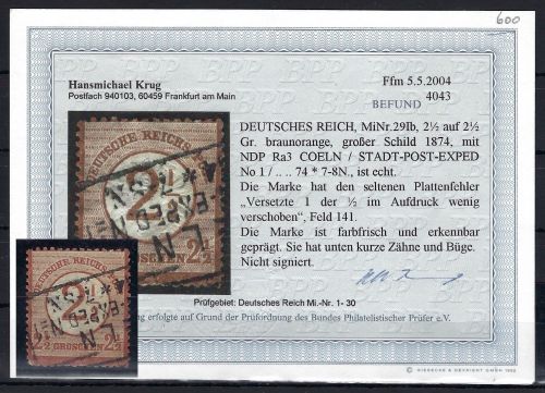 DR 29 ° mit PF I b, Befund Krug BPP, ME 500€