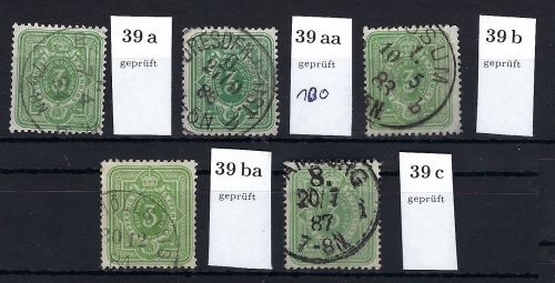 DR Mi Mi 39 a-c ° gp., komplette Garnitur, jede Marke geprüft, ME 134€