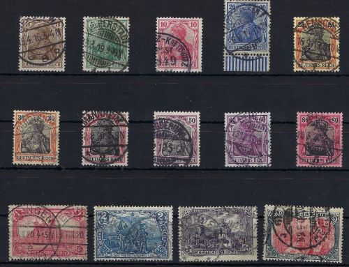 DR Mi 83-93II, 94-97II gestempelt, ME 127€