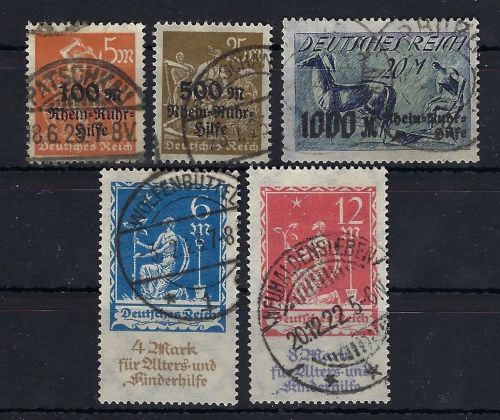 DR Mi 233-234, 258-256 gestempelt und gep., ME 210€
