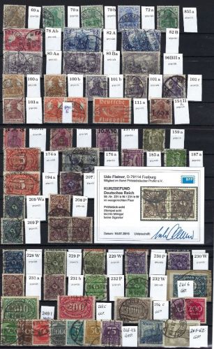 DR gestempelte Zusammenstellung aus Mi 69-262° , ME 864€