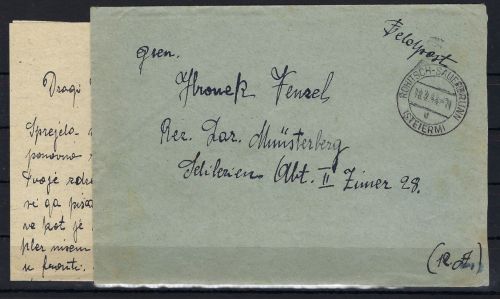 DR Feldpost 1944 Rohitsch-Sauerbrunn n. Münsteberg-Schlesien Lazarett