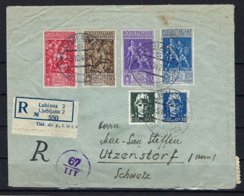 Italien. Verwaltung Slowenien, Zensurbrief Ljubljana n. Zagreb 1942