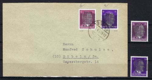 Lokalausgaben 1945-50, Döbeln Mi 1 a/b ** + brief, ME 180€