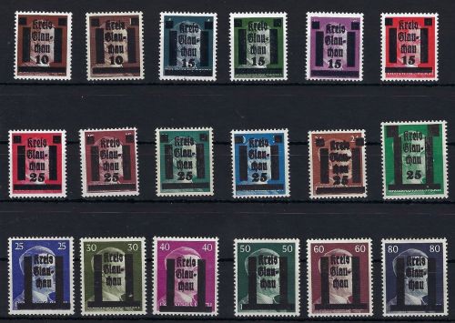 Lokalausgaben 1945-50, Glauchau Mi 1-18 **