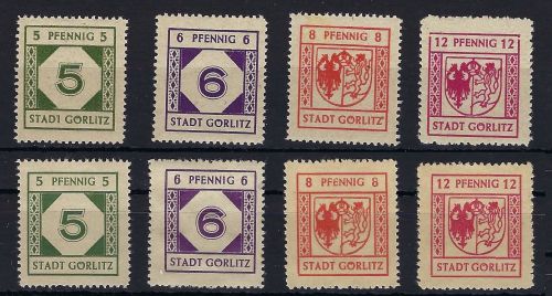 Lokalausgaben 1945-50, Görlitz, Mi 1-4, 5-8 je Satz postfrisch