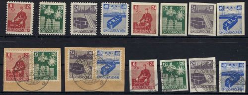 Lokalausgaben 1945-50, Großräschen Mi 43-46 A/B ** + °