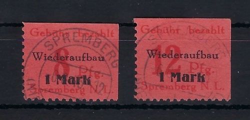 Lokalausgaben 1945-50, Spremberg Mi 15-16 A °