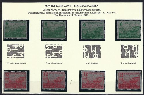 Provinz Sachsen Mi 90-91 w - z **