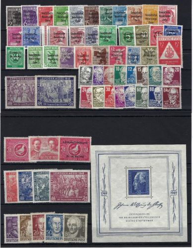 SBZ Mi 182-241 **, inkl. 195a gep. BPP und Block 6, ME 385€
