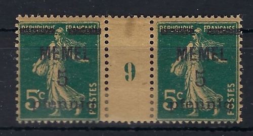 P) Memel 18 a Ms 9 * ungebraucht mit Falz