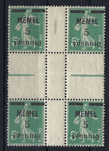 P) Memel 18 b ZS/ZW ** als Einheit, waagerechter Bug