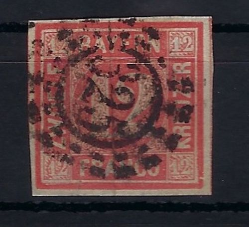 Bayern Mi 6 ° vollrandig mit klarem oMR 325, signiert, ME 180€