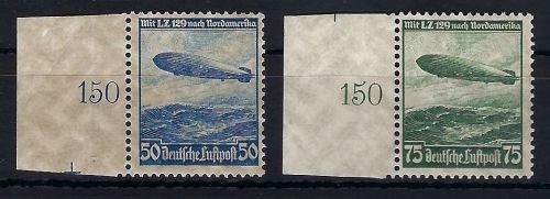 DR Mi 606-607 ** mit vollständiger Gummierung, Seitenrand