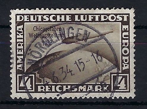 DR Chicagofahrt 1933, Mi 498 °, gep. Schlegel BPP, ME 250€
