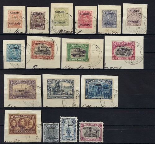 Belgische Militärpost Rheinland, Mi 1 IA - 17 III °, ME 1.000€