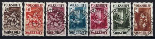 Saargebiet Mi 151-157 einheitlich gest., gepr. Hoffmann BPP, ME 800€