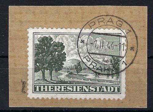 B&M, Theresienstadt, Mi 1° Briefstück, gp. Gilbert/Mahr BPP, ME 500€