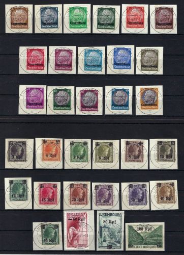 D. Bes. Luxemburg, Mi 1-32, Luxus Briefstücke, ME 61€