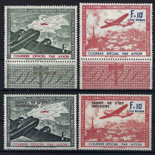 D. Bes. Frankreich Privatausgaben, Mi II-V **/*, ME 80€