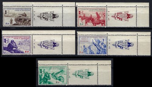 D. Bes. Frankreich Privatausgaben, Mi VI-X Zf Br **, ME 200€
