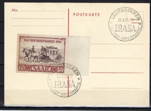 Saar Mi 291 FDC-Karte einwandfrei, ME 350€