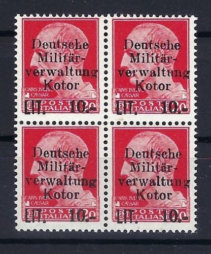 C) D. Bes. Kotor, Mi 6 ** VB, leichte Mängel, ME 720€