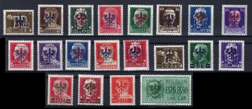 C) D. Bes. Laibach Mi 1-20 ** (9, 19 gep. Krischke BPP) ME 400€