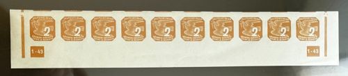 P) B&M Mi 117-25** 10er-St. UR m. Pl. Nr. links+rechts, Spezialsammlung