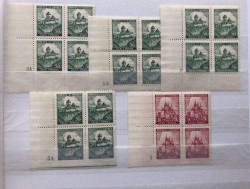 P) B&M Mi 26 + 28 ** mit nur versch. Plattennummern, dabei Mi 28 / 3