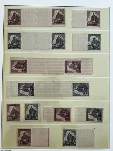 P) B&M Mi 140-141 ** LW / LS und ZW / ZS Kombinationen, Spezialsammlung