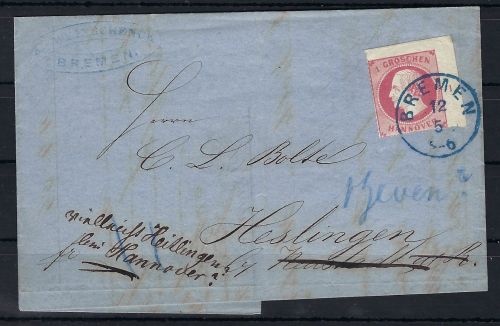 P) Hannover Mi 23y Ecke OR, EF Bremen n. Heslingen, Weiterleitung Zewen