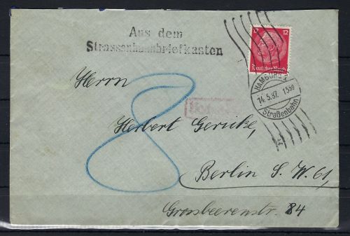 P) DR ..aus dem Strassenbahnbriefkasten / K2 HH Straßenbahn, Nachgebühr
